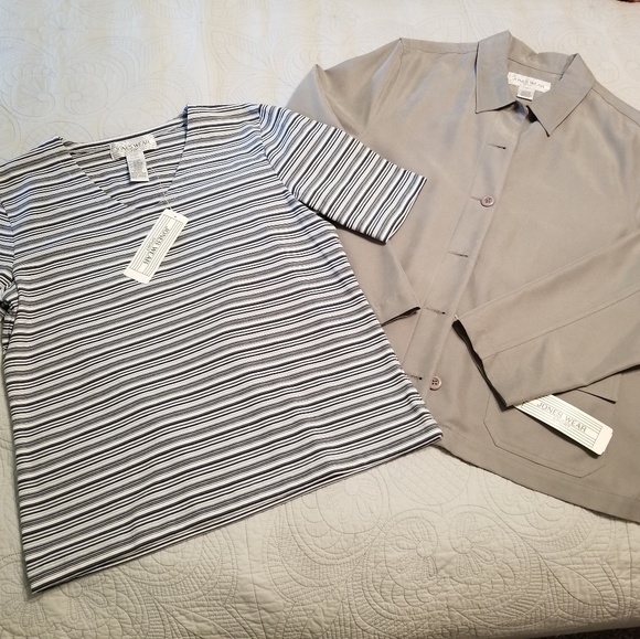 NWT Jones Wear Sport Lg top w/size 14 jacket-2pcs - Picture 1 of 5